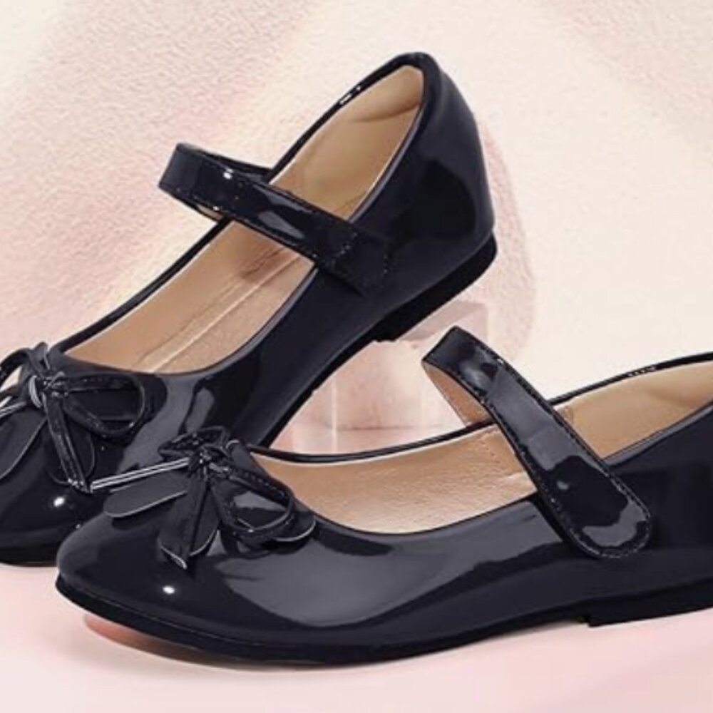 Mary Jane Ballerina Flat Black Shoes